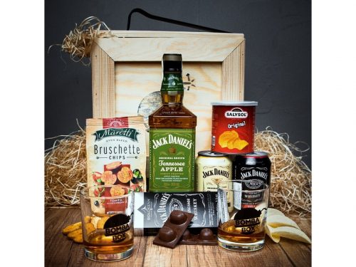 Dárek Dárková bedna s páčidlem pro muže s whiskey Jack Daniel’s Apple Celá ČR