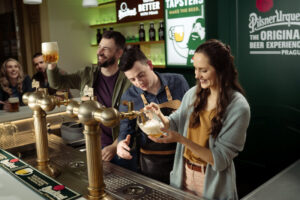 Škola čepování se vstupem do muzea Pilsner Urquell